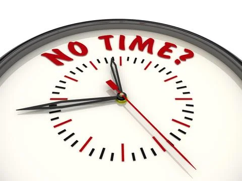 No time? Clock with text 库存插图