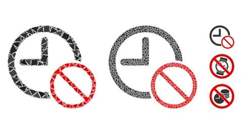 No time Composition Icon of Tremulant Elements Stock Illustration