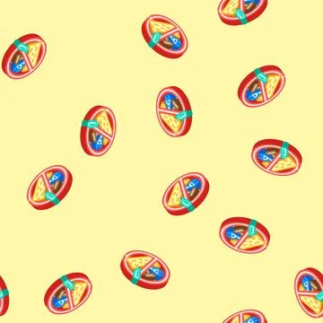 No tools required isometric icon seamless pattern Stock Illustration