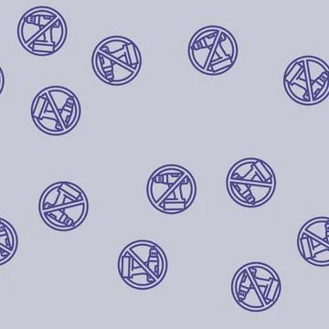 No tools required line vector seamless pattern Illustrazione stock