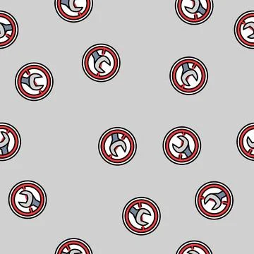 No tools required vector seamless pattern Stock Illustration