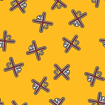 No tools required vector seamless pattern Stock Illustration