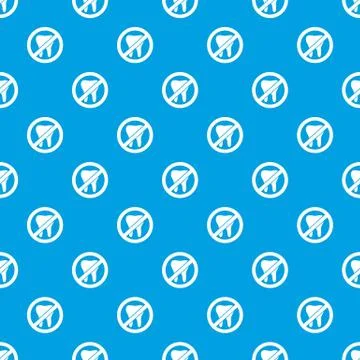 No tooth pattern seamless blue Stock Illustration
