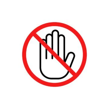 No touch icon. Vector illustration on withe background. Isolated. Stock Illustration