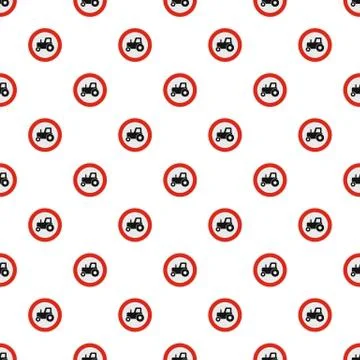 No tractor pattern seamless Stock Illustration