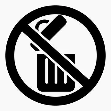 No trash icon. Stock Illustration
