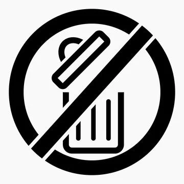 No trash icon. Stock Illustration