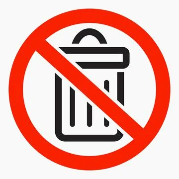 No trash icon. Stock Illustration