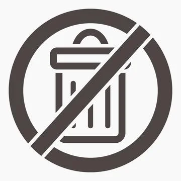 No trash icon. Stock Illustration