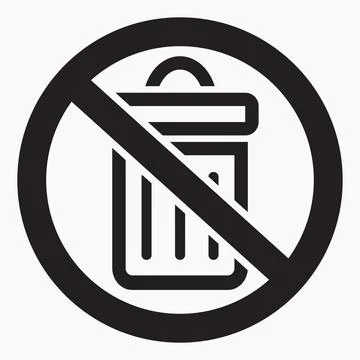 No trash icon. Stock Illustration