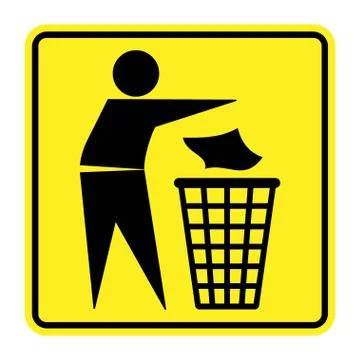 No trash sign Stock Illustration
