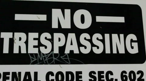 No Trespassing Stock Footage