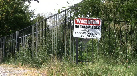 No Trespassing Stock Footage 846269