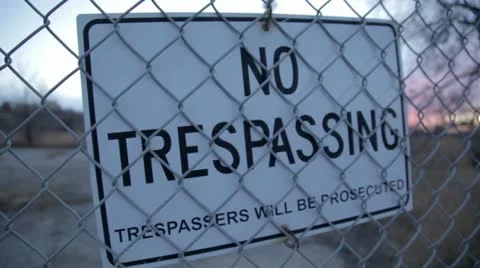 No Trespassing Stock Footage