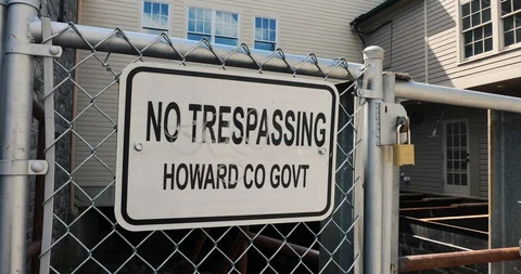 No trespassing Stock Footage 128216102