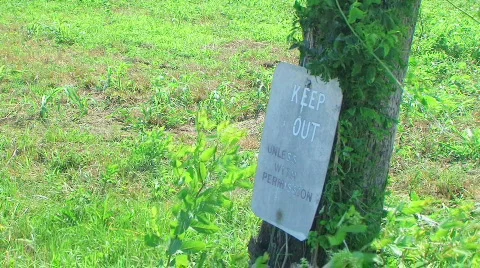 No Trespassing Sign  動画素材 142019