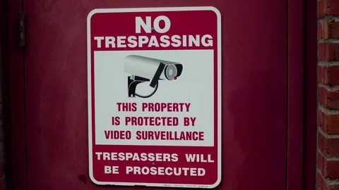 No trespassing sign Stock Footage 73498272