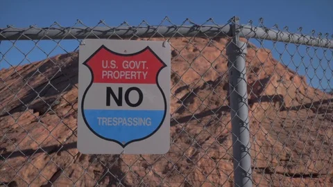 No Trespassing Sign Stock Footage 83046939