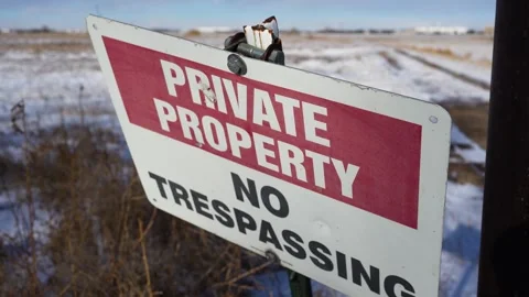 No Trespassing Sign Stock Footage 262127253