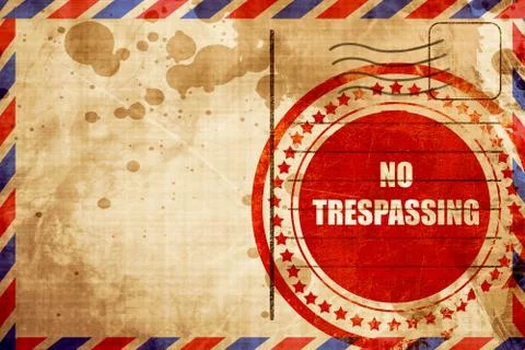 No trespassing sign Stock Illustration