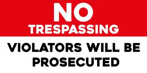 No trespassing sticker Stockillustratie