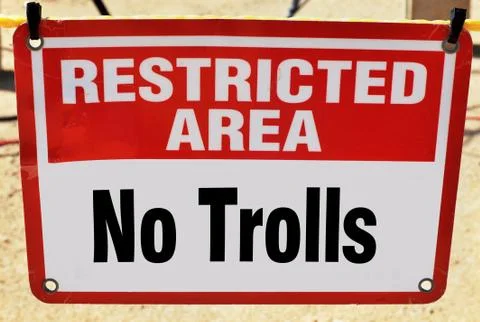 No Trolls Allowed. Stock Photos
