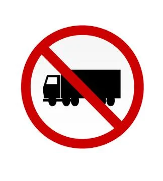 No truck symbol sign Stock Illustration
