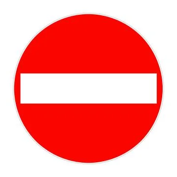 No try sign with clipping path Stock Illustration