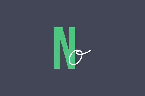 No typography text vector logo design. N and a iconic brand logo design Illustrazione stock