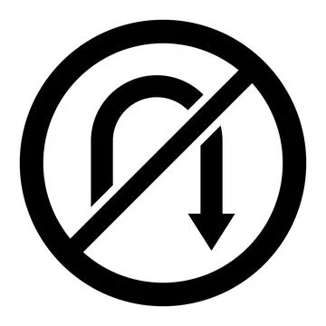 No u turn Vector Icon Design Illustration Illustrazione stock