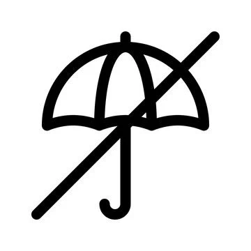 No umbrella line icon. Vector graphics Stock Illustration