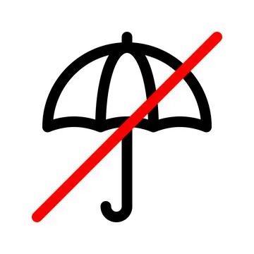 No umbrella line icon. Vector graphics Stock Illustration