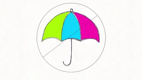 No Umbrella Sign Animation Stock Footage 335475004