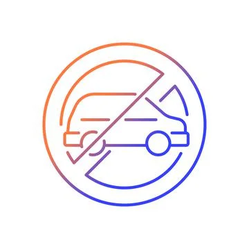 No using when driving gradient linear vector manual label icon Stock-Illustration