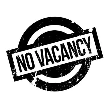 No Vacancy rubber stamp Stock Illustration