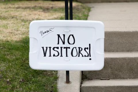No visitors sign Stock Photos