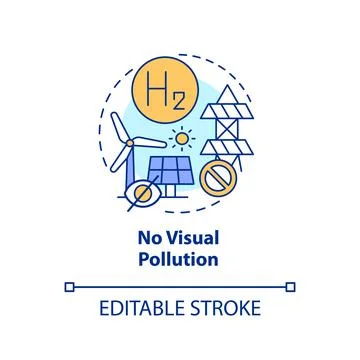 No visual pollution concept icon 库存插图