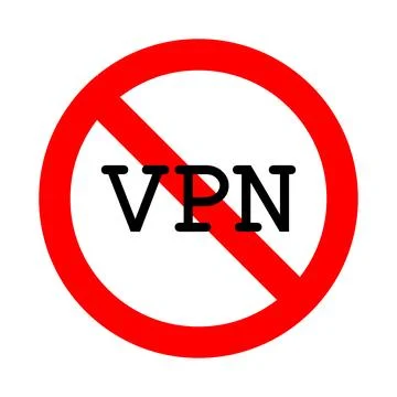 No VPN icon. Private network illustration symbol. Sign protection vector. Stock Illustration