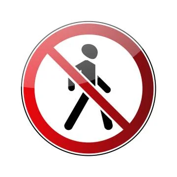 No walking sign Stock Illustration