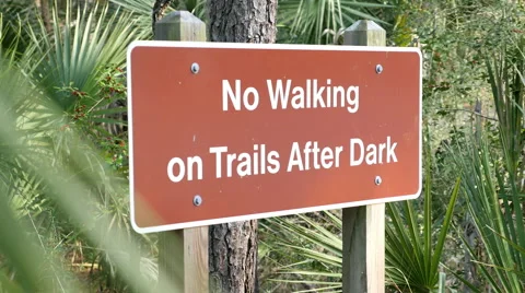 No Walking on Trails Stock Footage 46043281