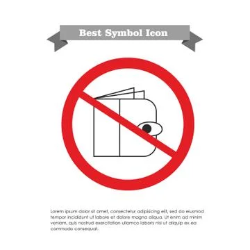 No wallet icon Stock-Illustration