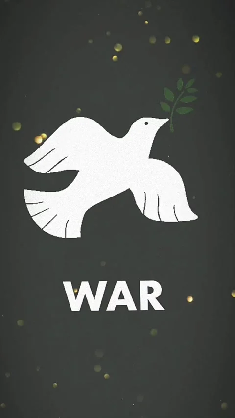 No war 2d looped graphic animation concept Stock Footage 311460122