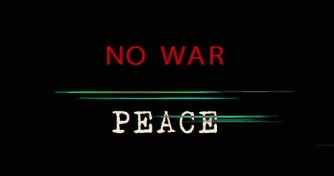 No war and peace modern glitch concept animation Stock Footage 171531038