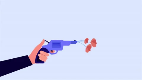 NO WAR Cartoon Animation Stock Footage 232806237