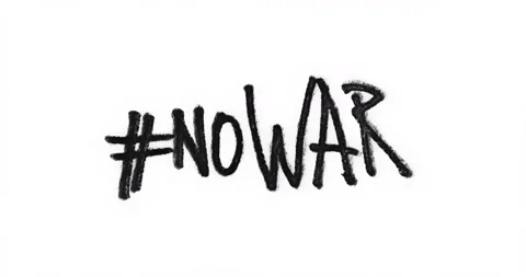 NO WAR LETTERING Stock Footage 171536394