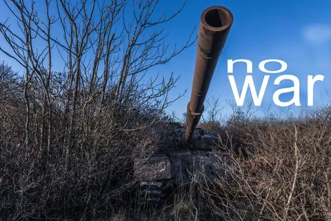 No war long rusty pipe from a old tank Stock Photos