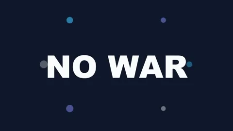 No War Message on Dark Background. Stock Footage 337095229
