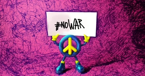 No war - peace character Stock Footage 171550138