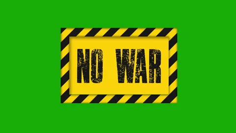 No war road warning sign striped animation. Stock Footage 252131761