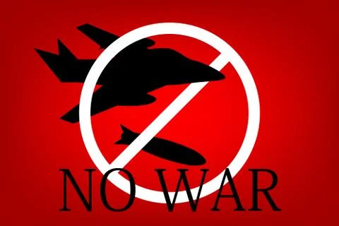 No war sign background vector art design. Stock Illustration
